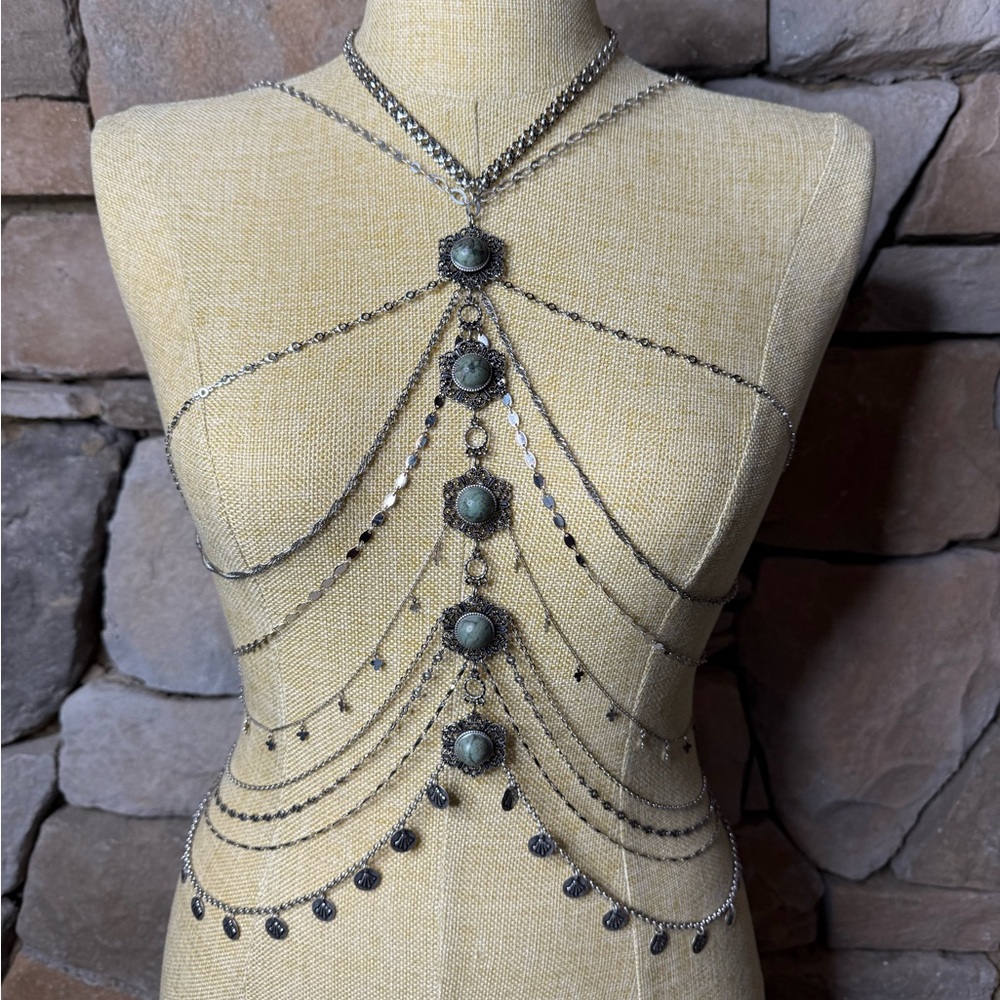 New🌟Free People-Elegant Silver Body Chain Jewelry